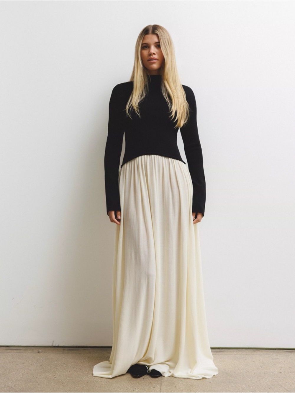 SOLID & STRIPED MAXI DRESS